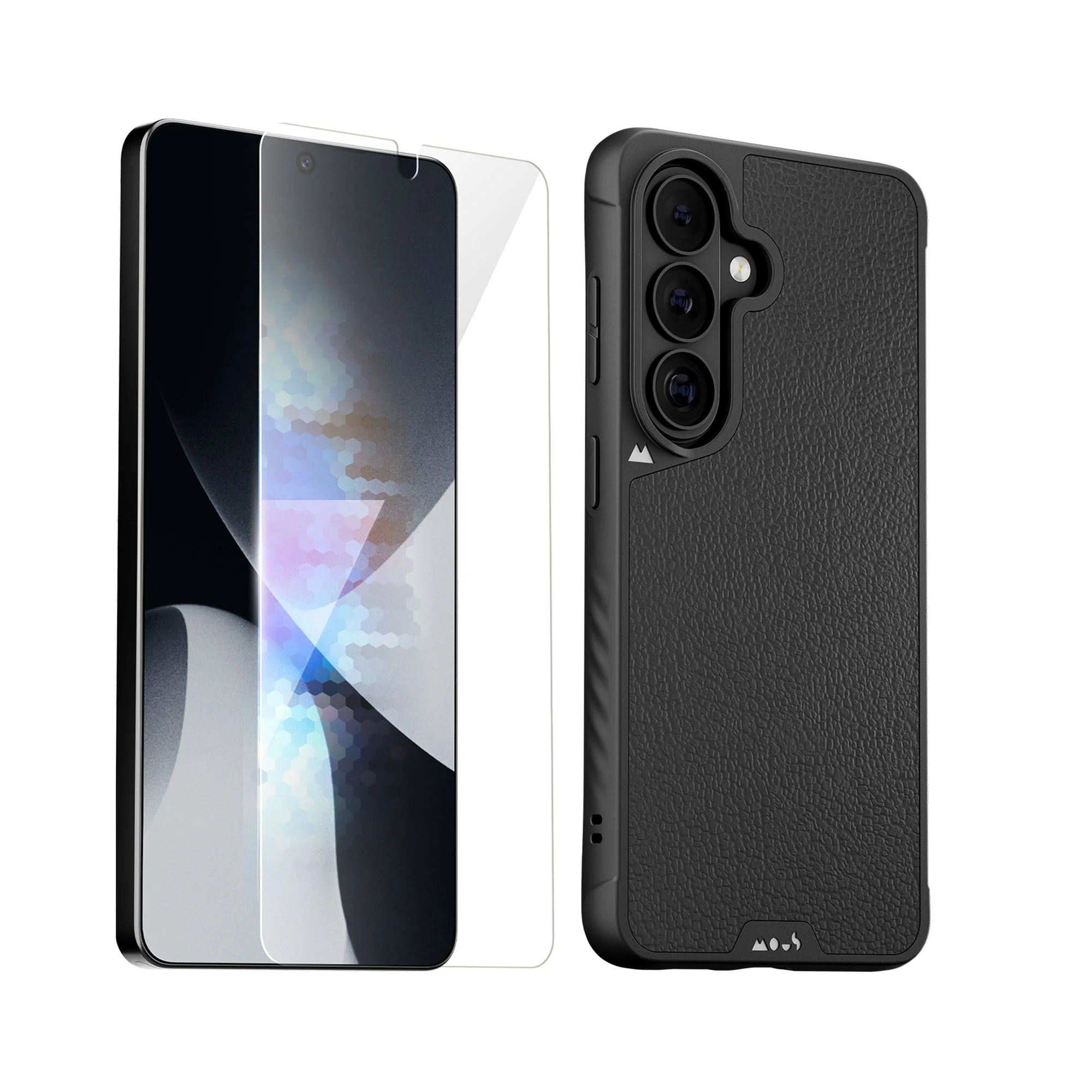 Black Leather Protective Case and Screen Protector - Samsung Essentials Kit - Image 4