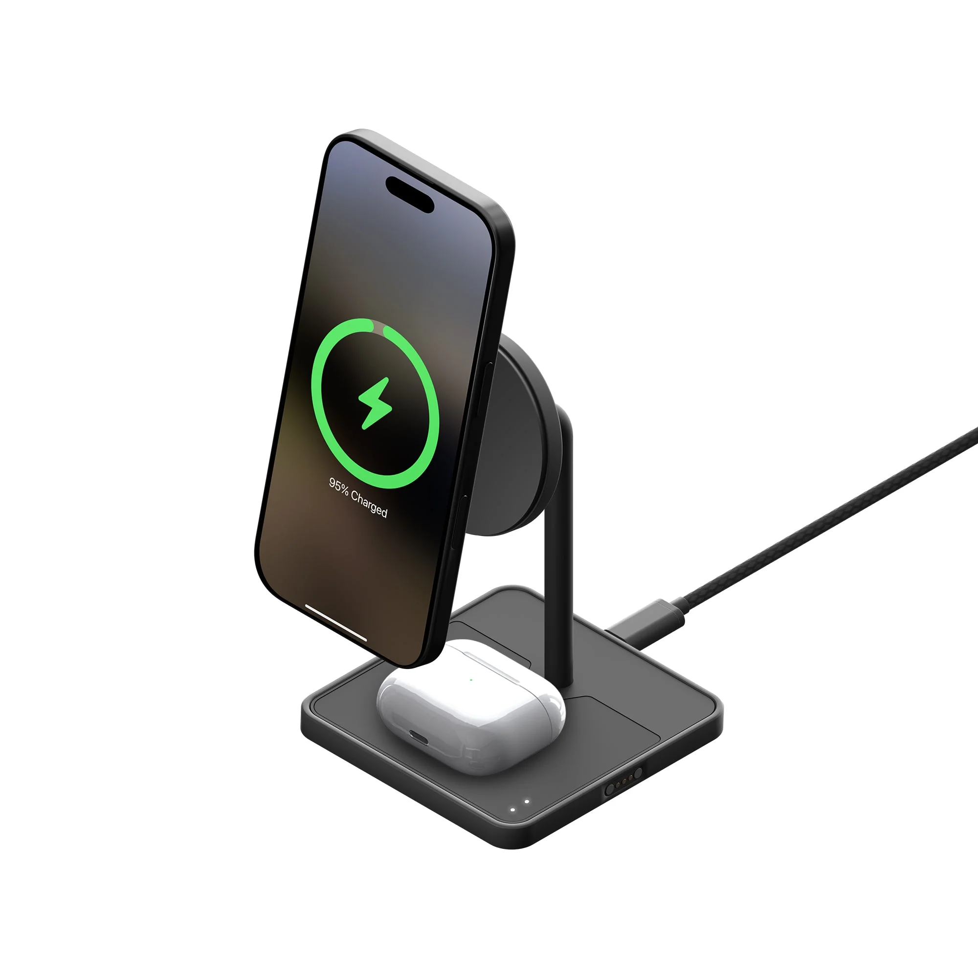 Wireless Charging Stand - Matte Black - Image 2