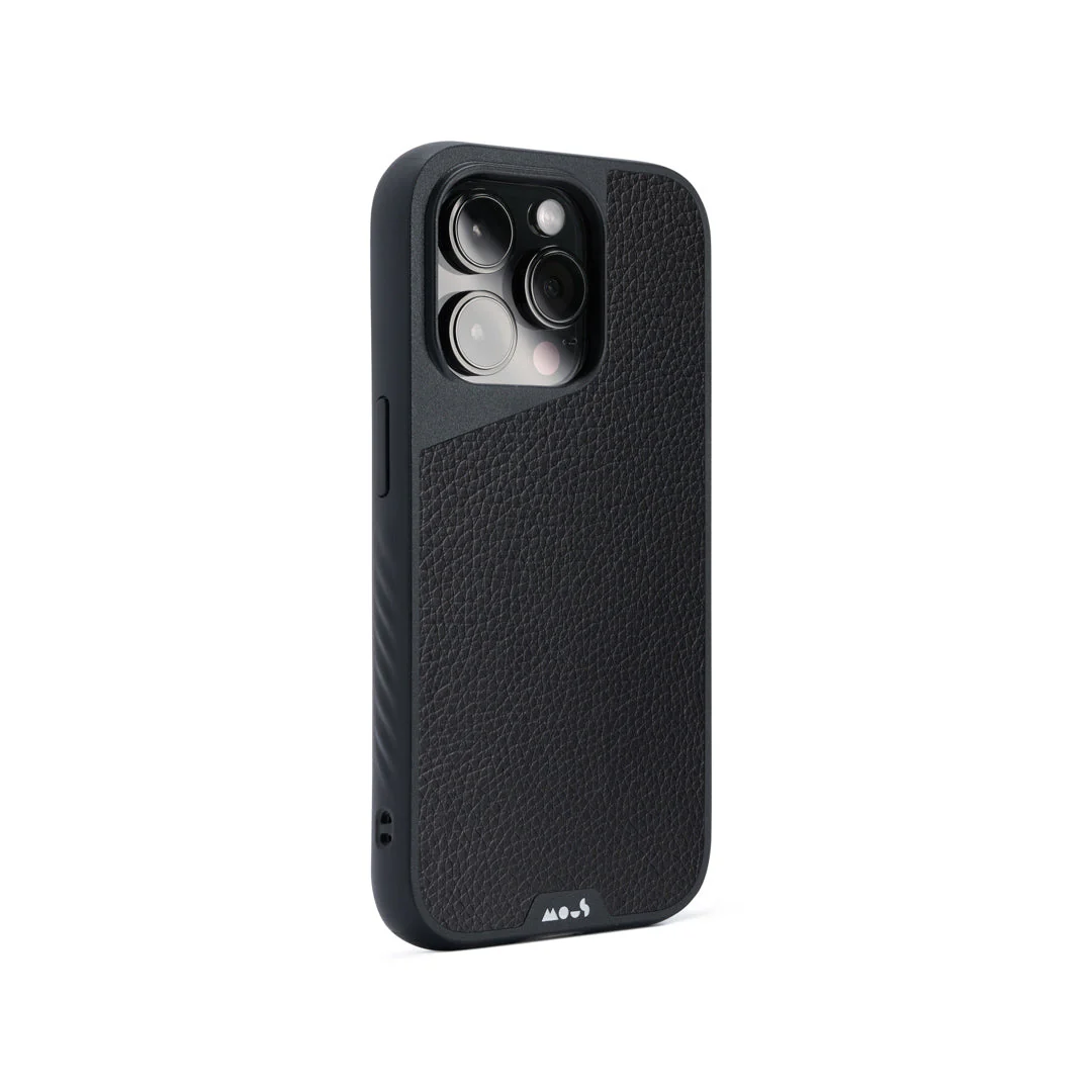 Black Leather Protective Phone Case - Limitless - Image 114