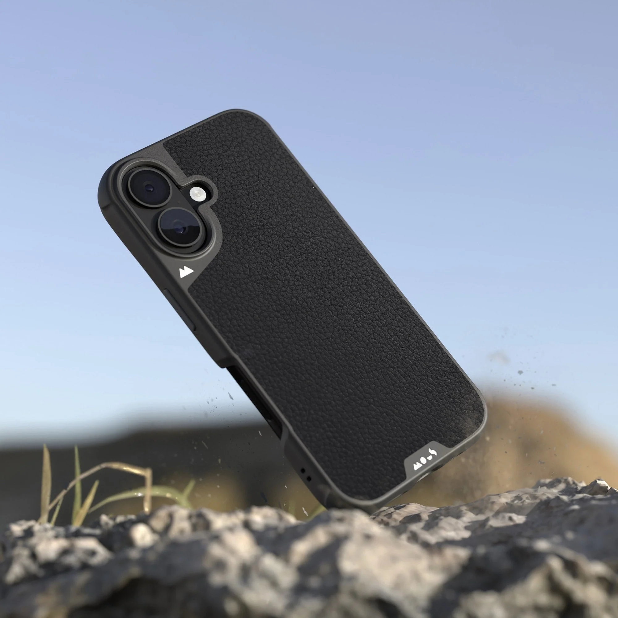 Black Leather Protective Phone Case - Limitless - Image 4