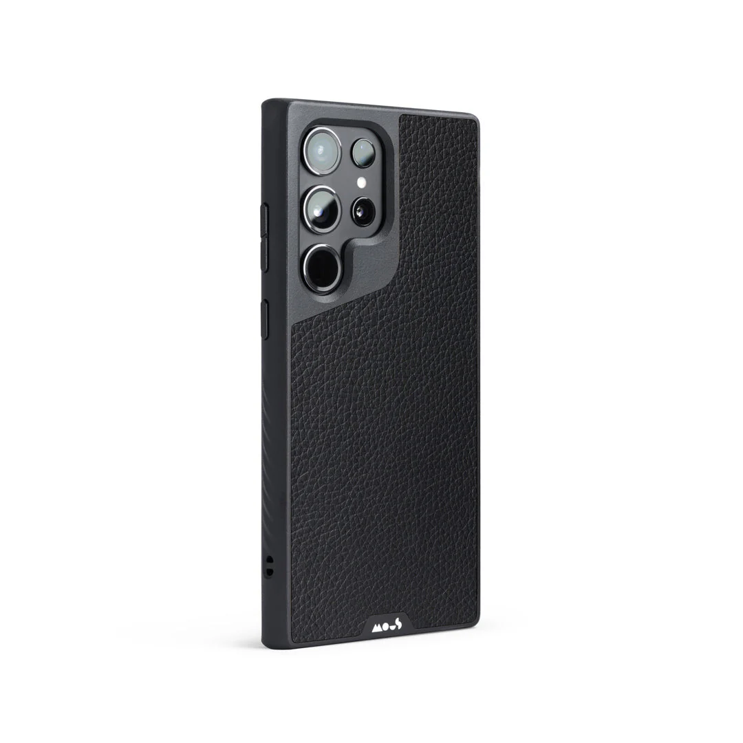 Black Leather Protective Phone Case - Limitless - Image 44
