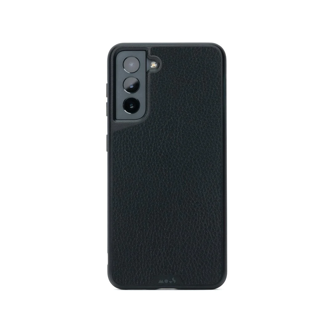 Black Leather Protective Phone Case - Limitless - Image 96